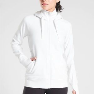 Athleta Triumph Hoodie, bright white, perfect condition, size medium tall